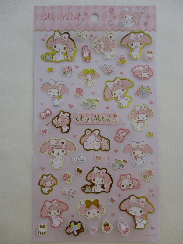 Cute Kawaii Sanrio My Melody Large Sticker Sheet - B - for Journal Planner Craft Diary Scrapbook Project Schedule Organizer Gift Favorite