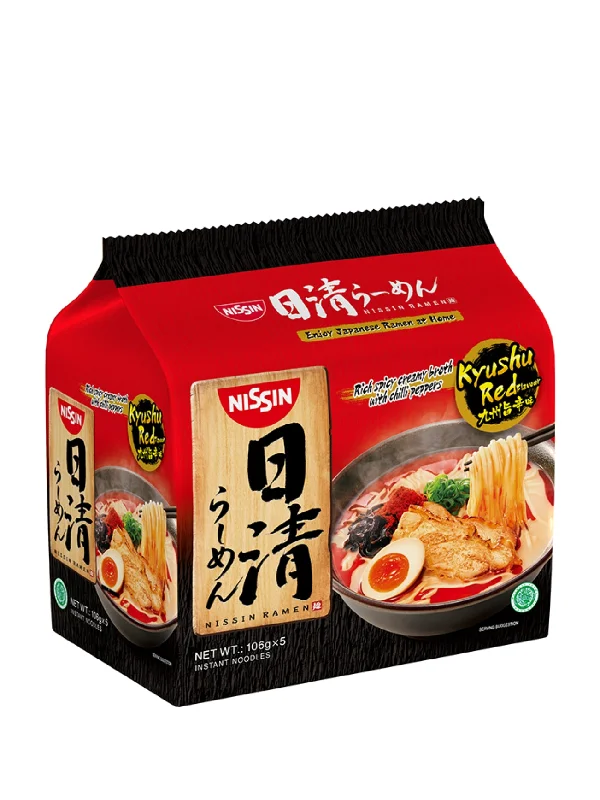 NISSIN JAPANESE RAMEN KYUSHU RED 5X106G