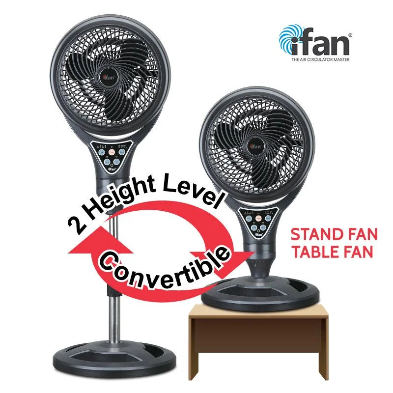 IFAN STAND FAN WITH CONVERTIBLE HEIGHT AIR CIRCULATOR