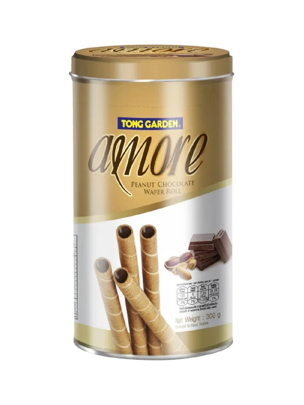 TG AMORE PEANUT CHOC WAFER ROLL 280GM