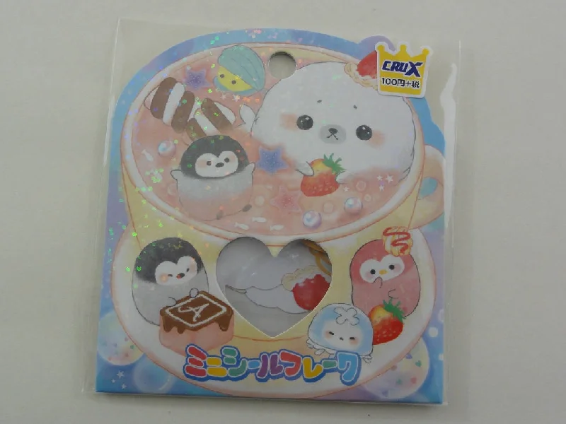 Cute Kawaii Crux Seal Penguin Flake Stickers Sack