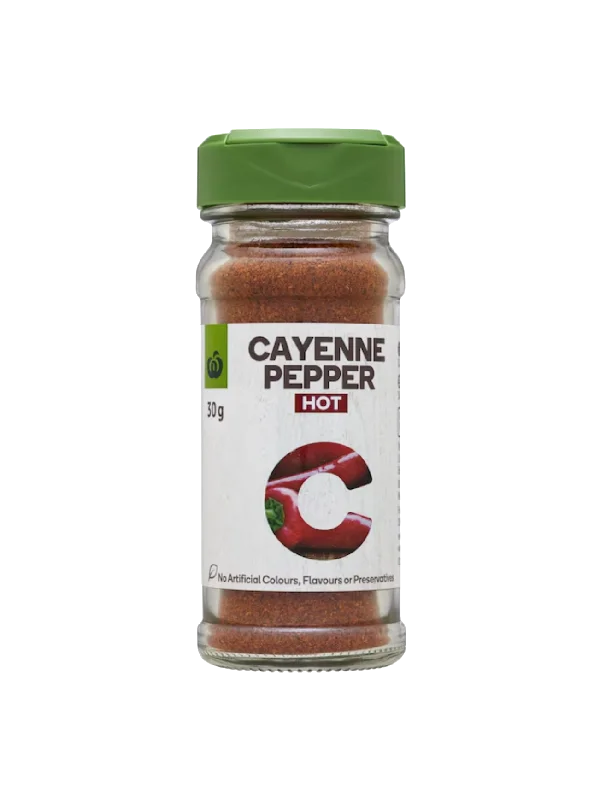 WOOLWORTHS CAYENNE PEPPER HOT 30G