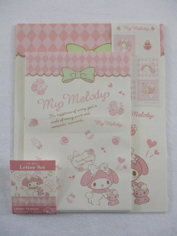 Cute Kawaii Sanrio My Melody Letter Set Pack - Stationery Writing Paper Envelope Penpal - preowned