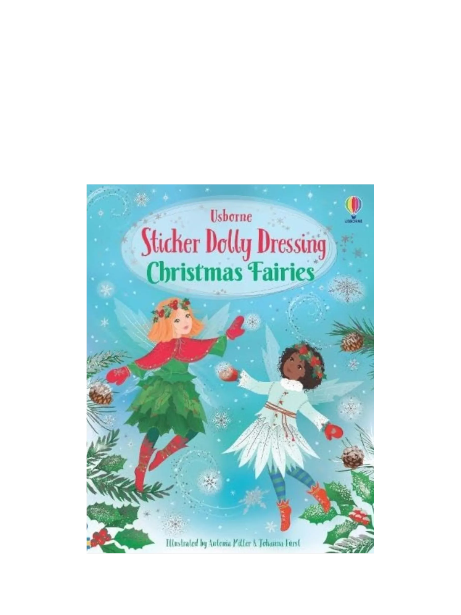 Usborne Sticker Dolly Dressing Christmas Fairies Kids' Sticker Book