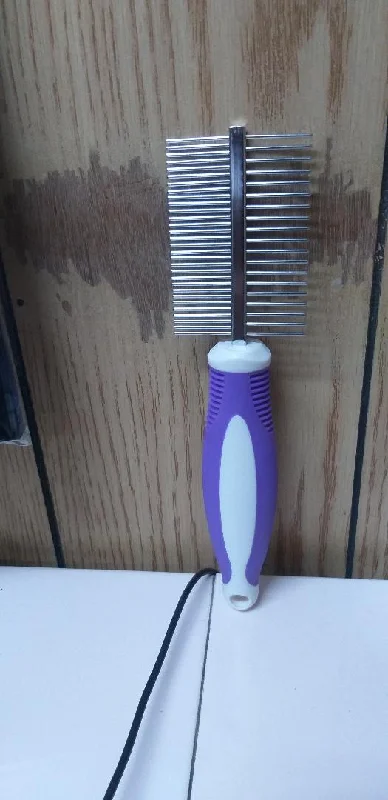 dog steel comb double side