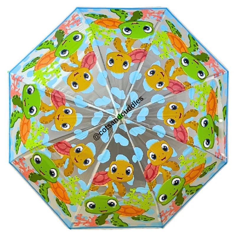 Premium Quality Printed Umbrella For Kids (Turtle)