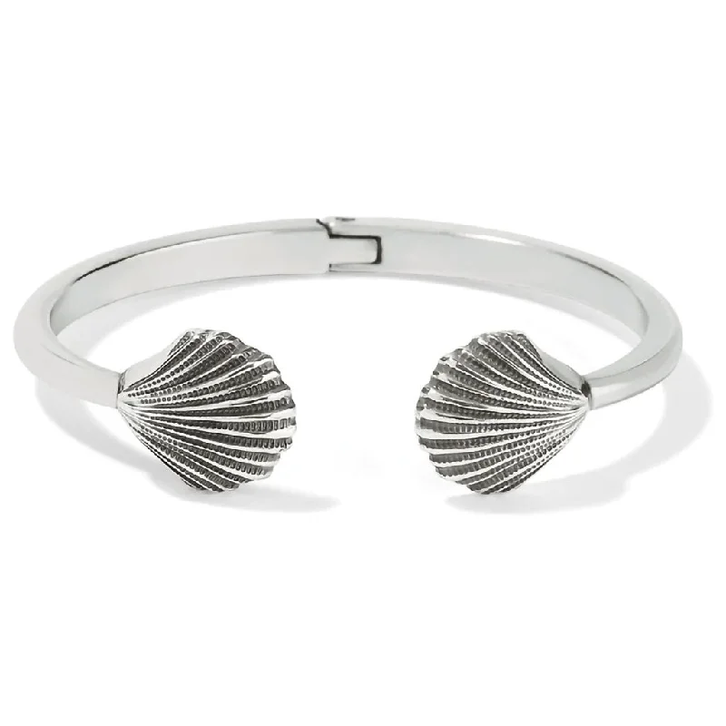 Brighton : Silver Shells Hinged Bangle