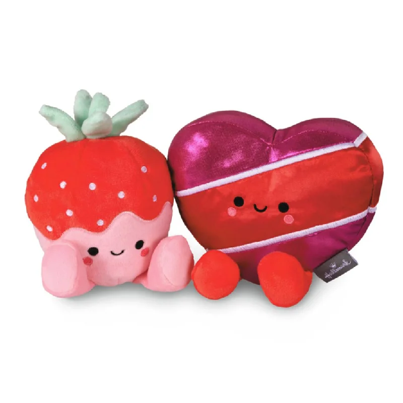 Hallmark : Better Together Strawberry and Chocolates Magnetic Plush Pair, 5.5"