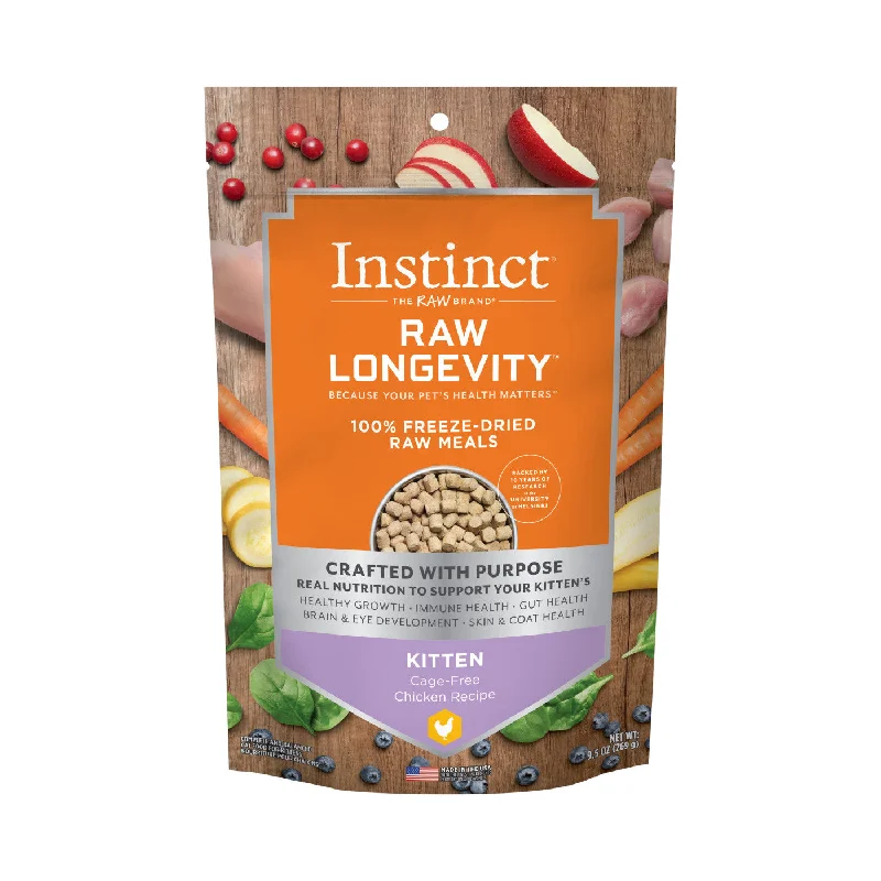 Instinct Raw Longevity 100% Freeze-Dried Raw Meals - Cage-Free Chicken Recipe for Kittens (For Cats)