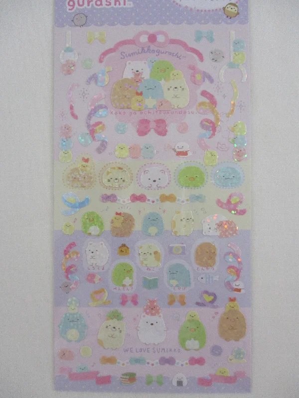 Cute Kawaii San-X Sumikko Gurashi Glitter Sticker Sheet 2023 A - for Planner Journal Scrapbook Craft Stationery Agenda Schedule