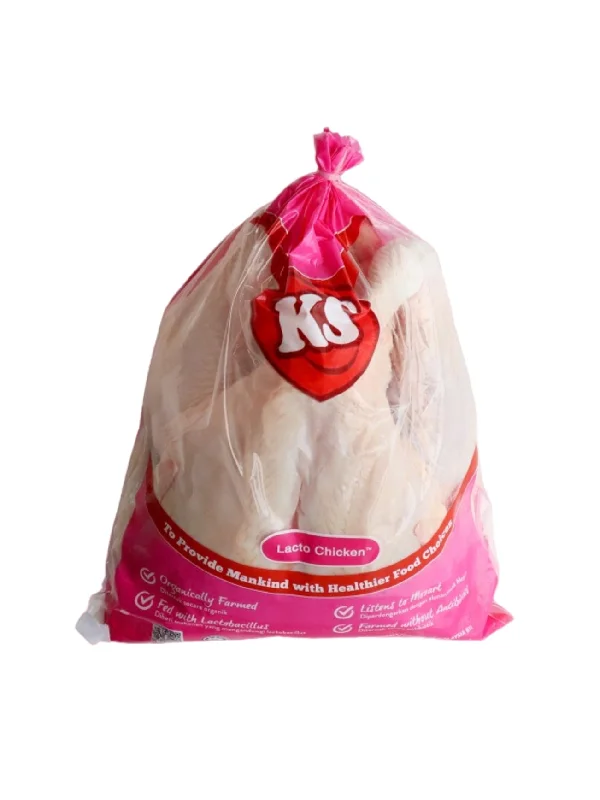 (BUY 2 FREE 1 COOLER BAG) KS LACTO ORGANIC SUPER CHICKEN FROZEN (+/-2.7 KG)