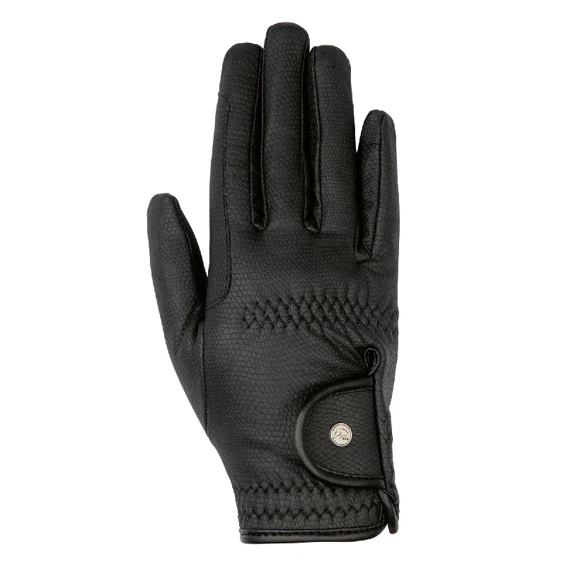 Hkm Fleece Lined Riding Gloves - Black