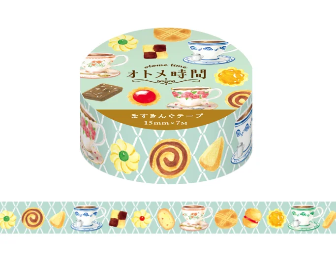 Cute Kawaii Furukawashiko Washi / Masking Deco Tape - Pâtisserie Sweet Teatime Snack Dessert Food C - for Scrapbooking Journal Planner Craft Diary Decor Schedule