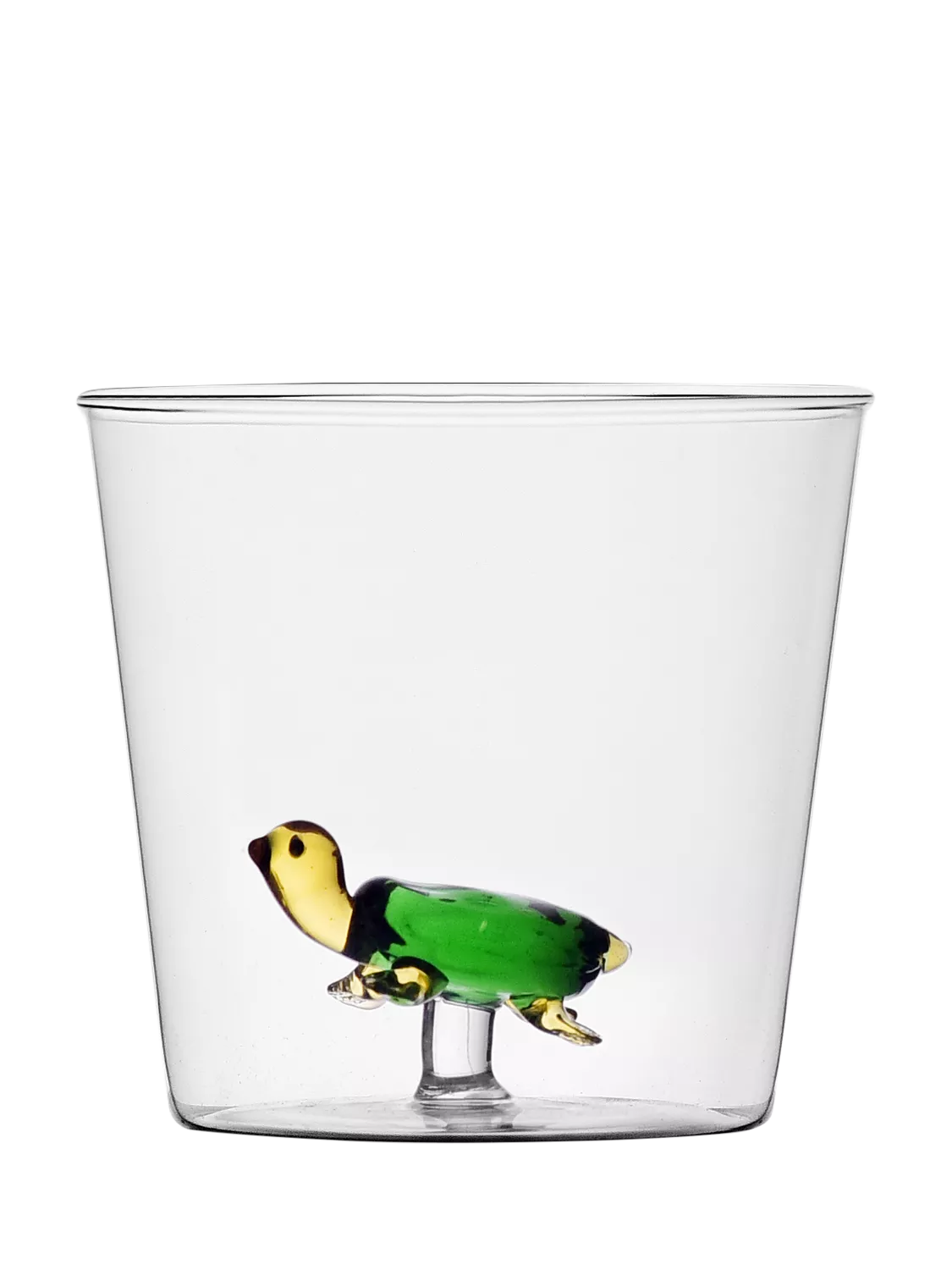 Ichendorf Milano Animal Farm Turtle Glass Tumbler, 370ml, Clear/Green