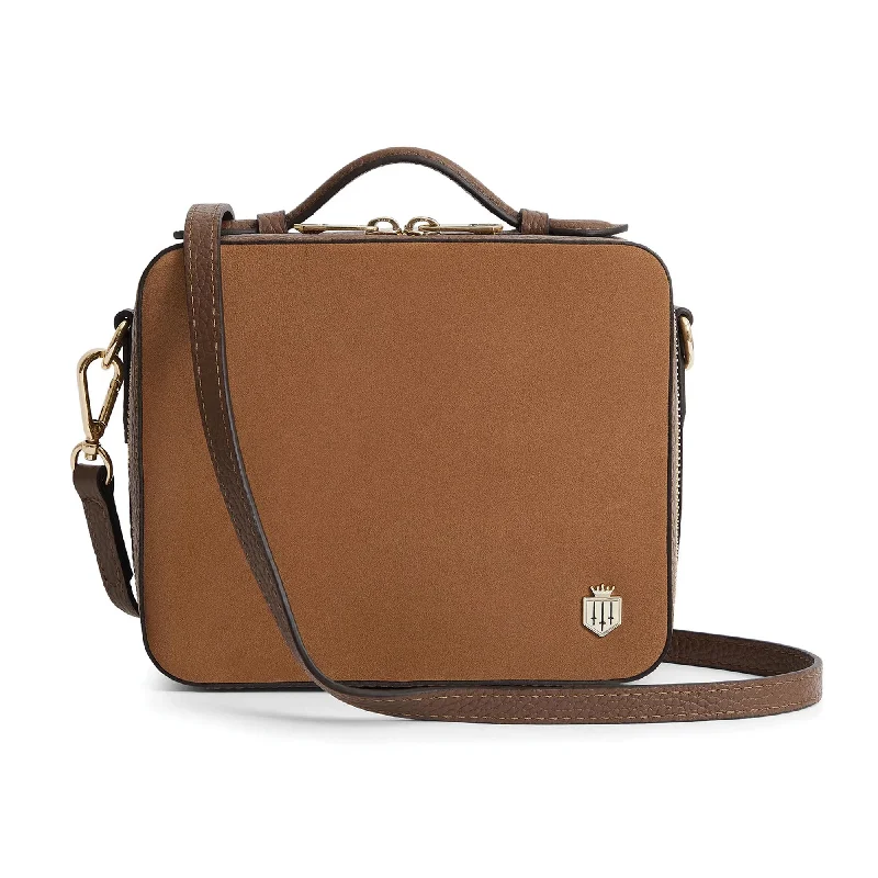 Fairfax & Favor Buckingham Cross Body Bag - Tan Suede