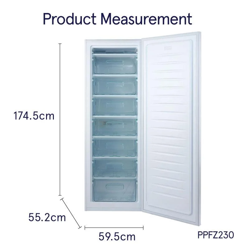 230L CHEST FREEZER, UPRIGHT FREEZER, FREESTANDING FREEZER 230L (PPFZ230)