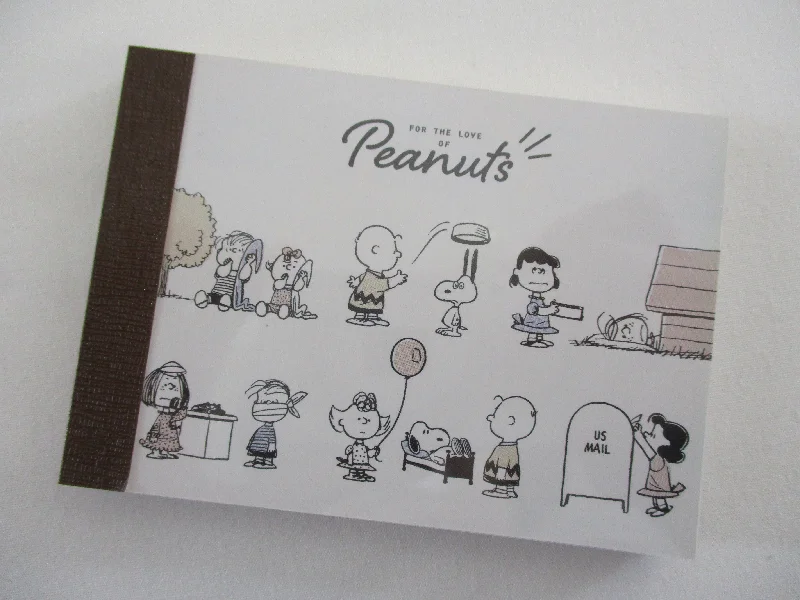 Cute Kawaii Peanuts Snoopy Mini Notepad / Memo Pad Kamio - K - Stationery Designer Paper Collection Gift