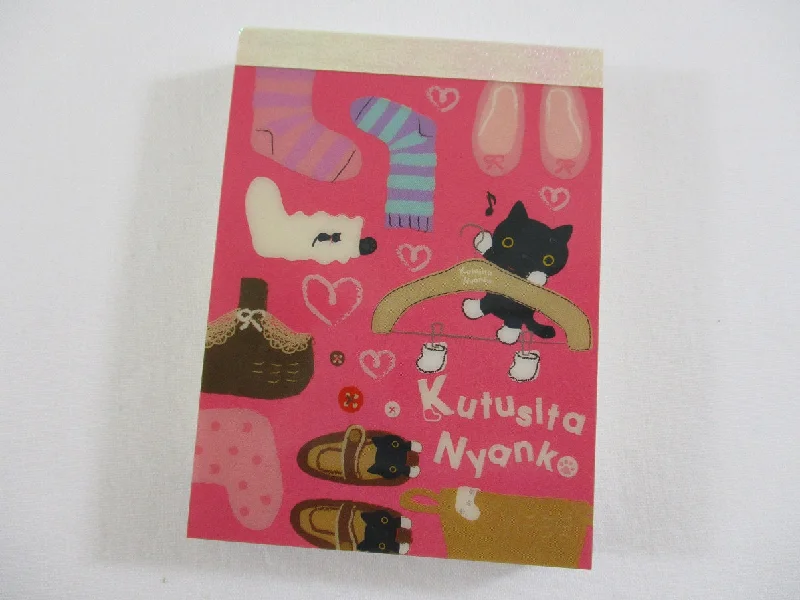 Cute Kawaii San-X Kutusita Nyanko Cat Mini Notepad / Memo Pad - C - Vintage and Rare