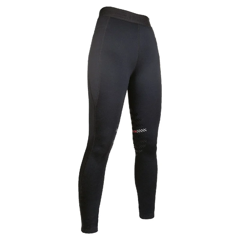 Hkm Kids Sports Knee Patch Riding Leggings - Black