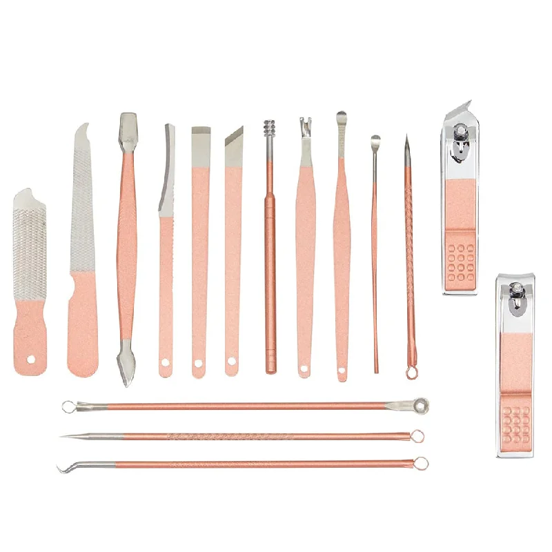 Professional Stainless Steel Nail Clippers Set With Ear Pick And Nail File