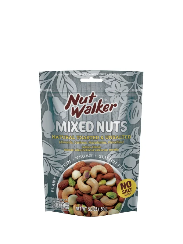 NUT WALKER NAT TOASTED & UNSALTED MIXED NUTS 150G