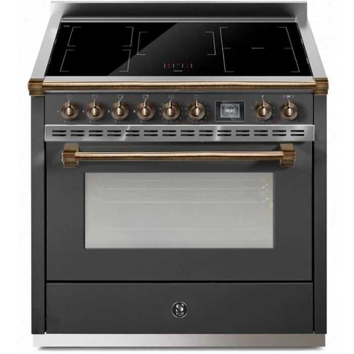 Steel Ascot 90 Induction Range with 5 Cooking Zones AQ9S-5FI-AN-B