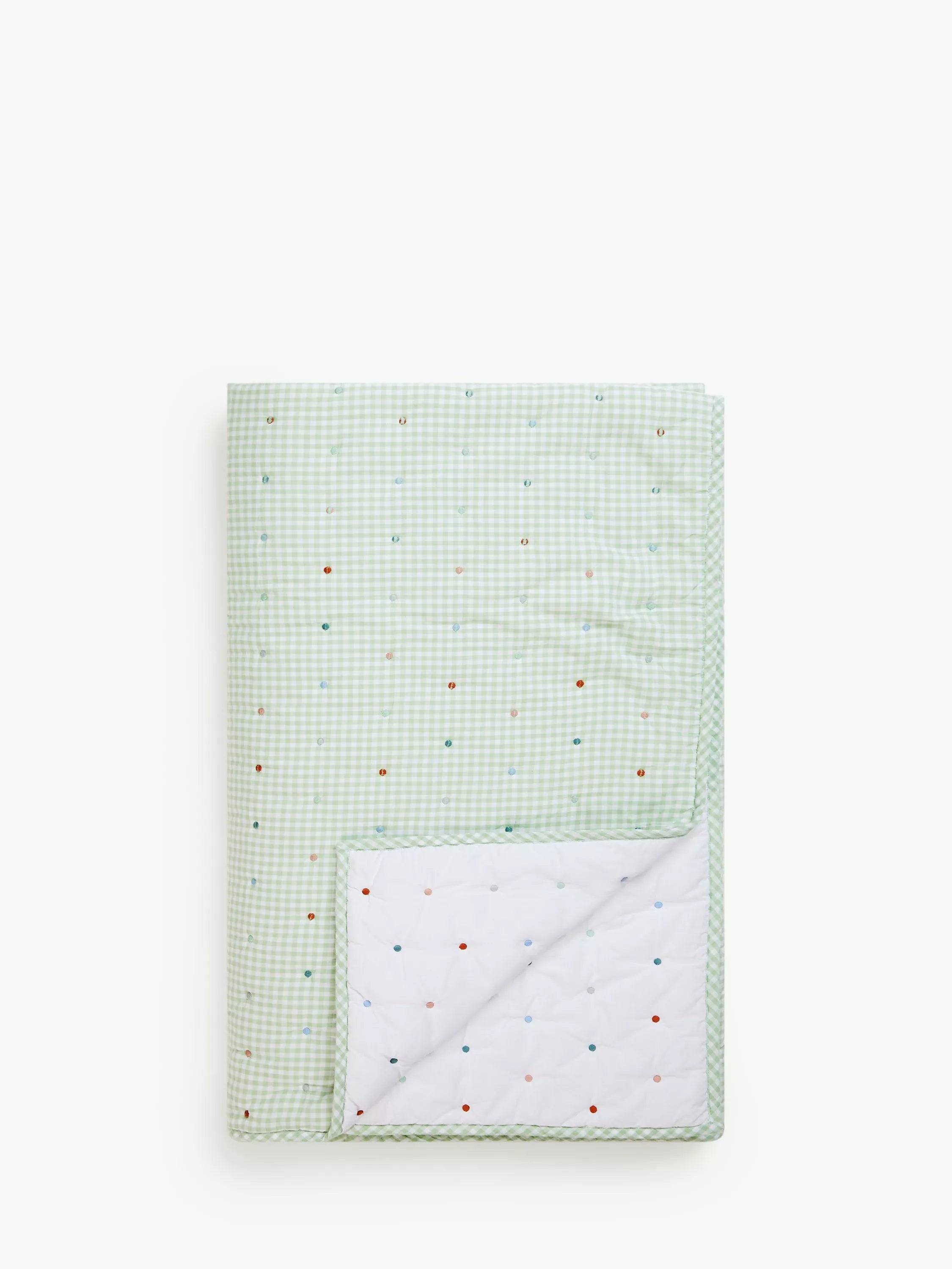 John Lewis Gingham Stitch Quilted Bedspread