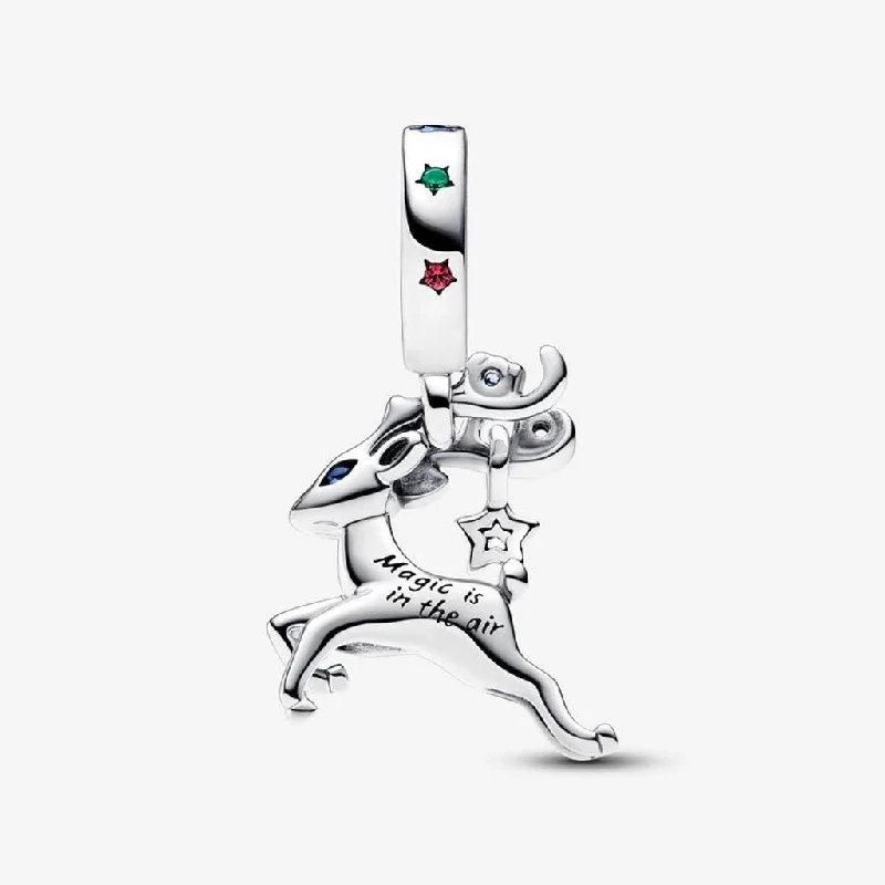 PANDORA : Magical Christmas Reindeer Dangle Charm