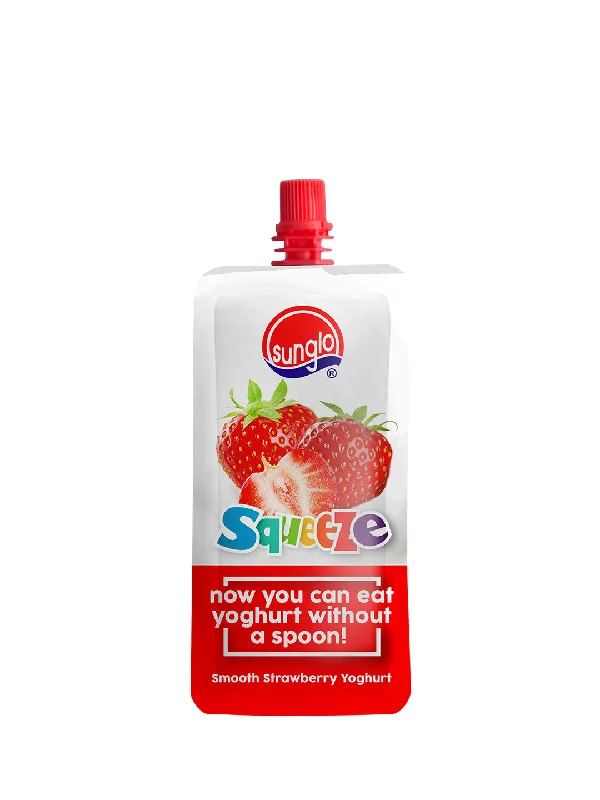 SUNGLO SQUEEZE SMOOTH STRAWBERRY YOG 120G