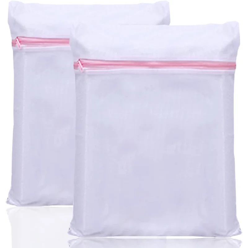 Laundry Bags Premium Durable White Zippered Polyester