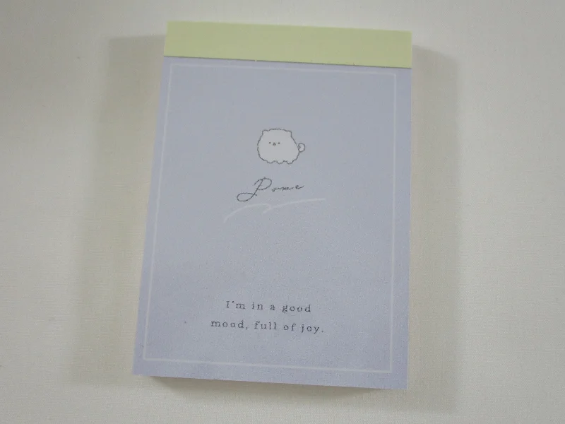 Cute Kawaii Kamio Joy Animal Series - Dog Puppy Mini Notepad / Memo Pad - Stationery Designer Paper Collection