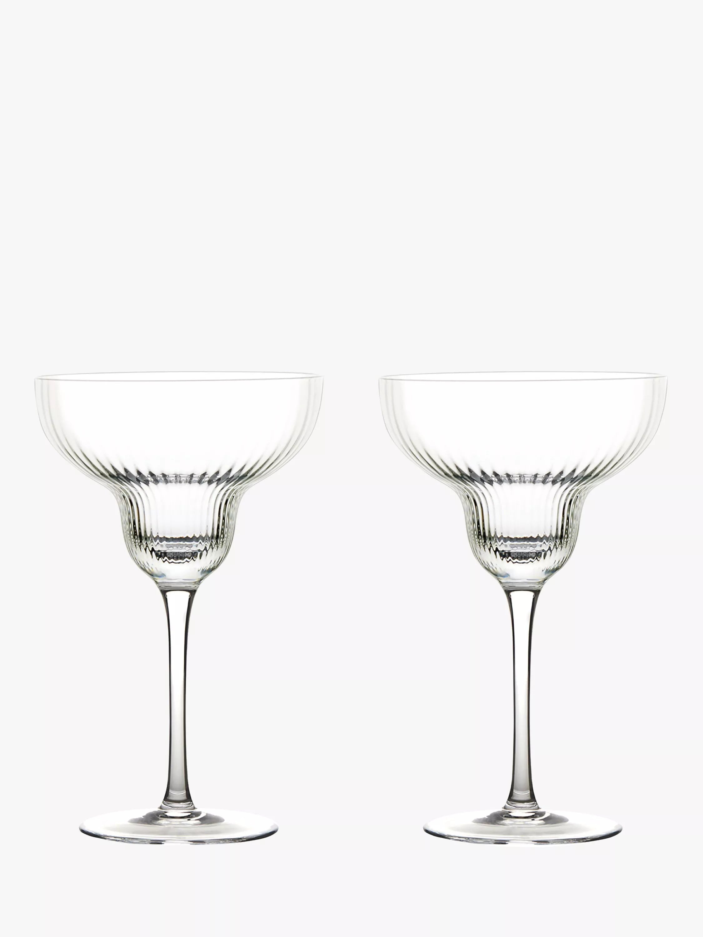 Anton Studio Designs Empire Margarita Cocktail Glass, Set of 2, 400ml, Clear