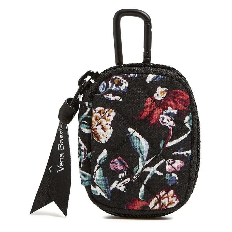 Vera Bradley : Bag Charm for AirPods in Perennials Noir