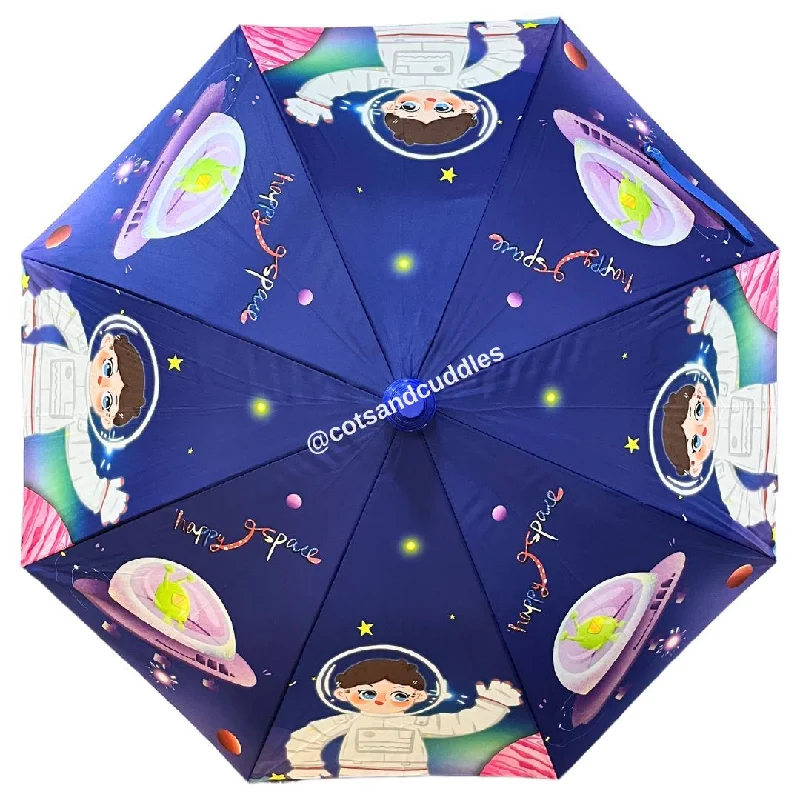 Premium Quality Printed Umbrella For Kids (Space boy)