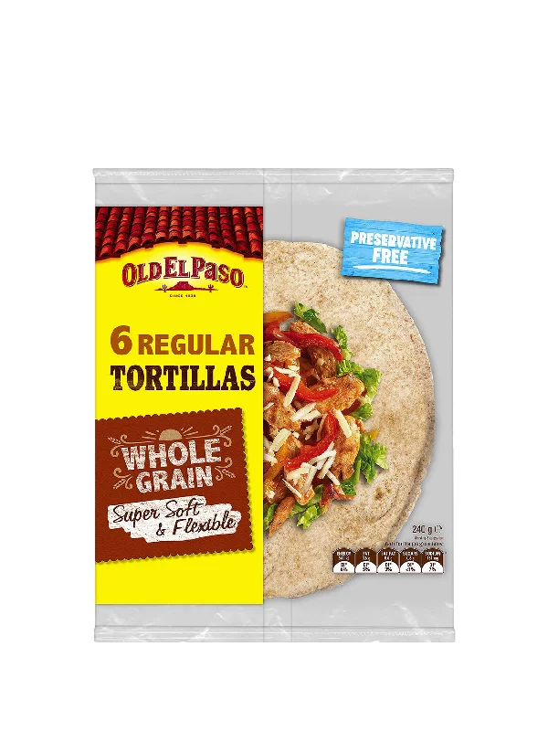 OLD EL PASO WHOLEGRAIN TORTILLAS 240G