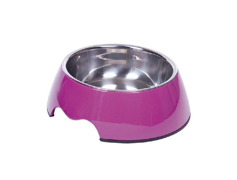 73482-38 NOBBY Dog Melamine bowl "NOBLY" purple M: 17,5 x 6,,5 cm, 350 ml