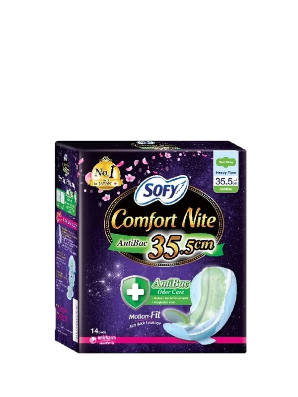 SOFY COMFORT NITE ANTIBAC 35.5CM 14S