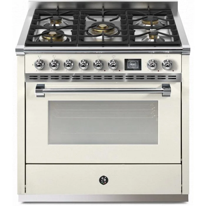 Steel Ascot 90 Dual-Fuel Range with 5 Burners AQ9S-4M-NA-C