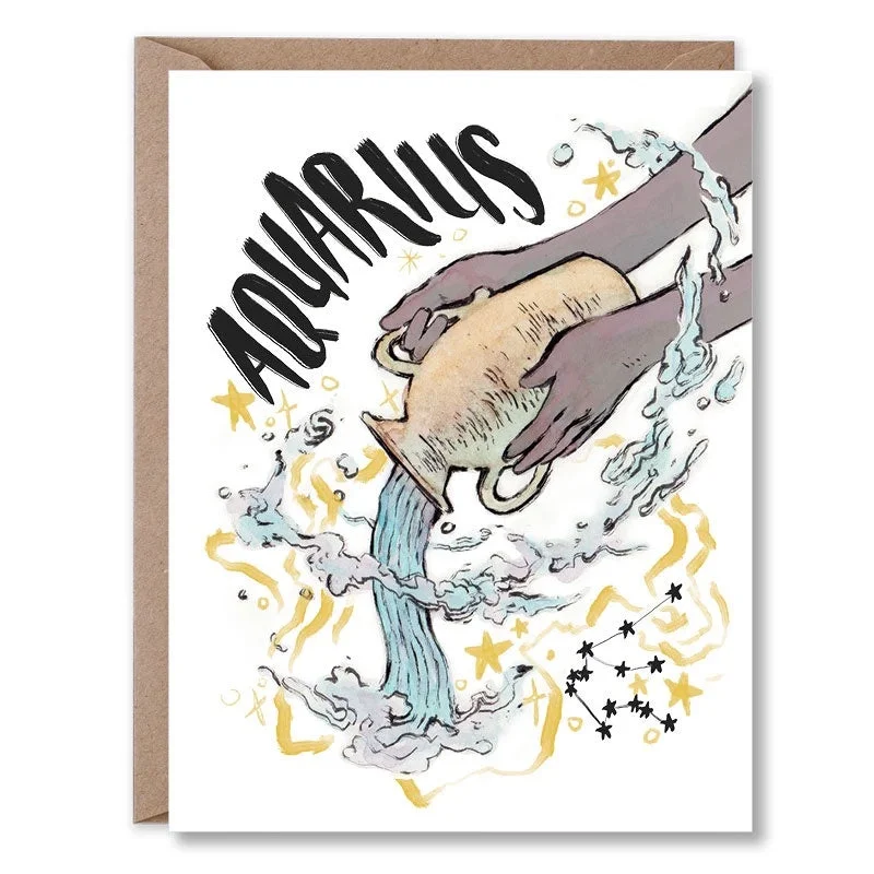 Aquarius Birthday Card