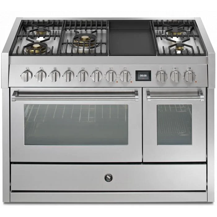 Steel Genesi 120 Series 48-inch Dual-Fuel Range with 5 Burners and Griddle GQY12SF-4TM-SS