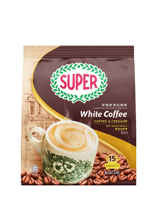 SUPER WHITE COFFEE 2IN1 COFFEE & CREAMER 15X25G