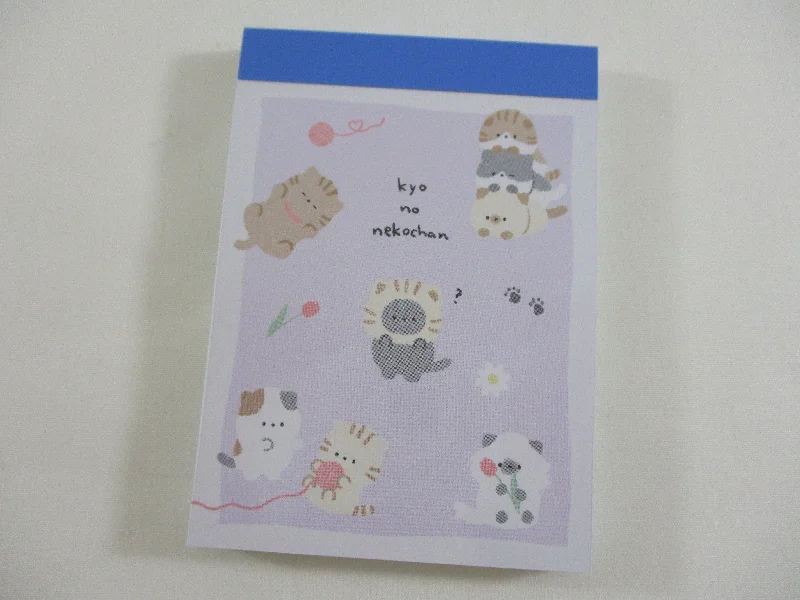 Cute Kawaii Crux Cat kyo no Nekochan Mini Notepad / Memo Pad - Stationery Design Writing Collection