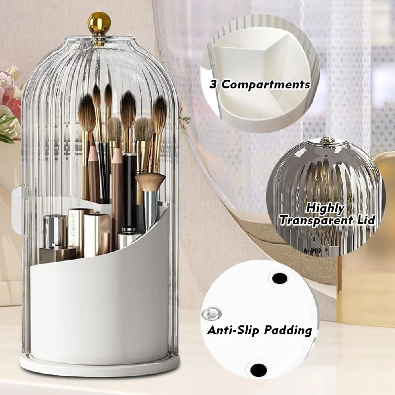 (NET) Rotatable 360° Makeup Organiser Brush Holder