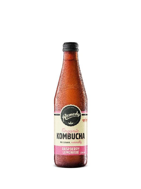 REMEDY ORGANIC KOMBUCHA RASPBERRY LEMONADE 330ML