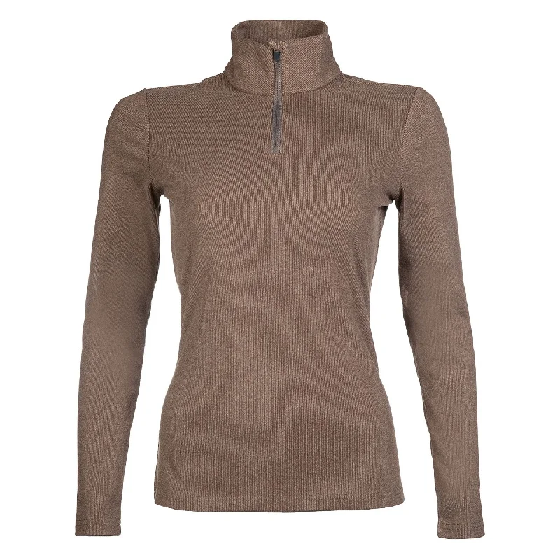 Hkm Ladies Supersoft Functional Shirt - Dark Brown