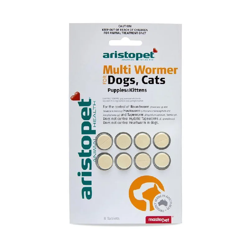 Aristopet Multi Wormer Tablets for Dogs and Cats 8 Pack