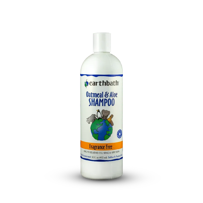 Earthbath Dog Shampoo - Oatmeal & Aloe Fragrance Free - 16oz Bottle