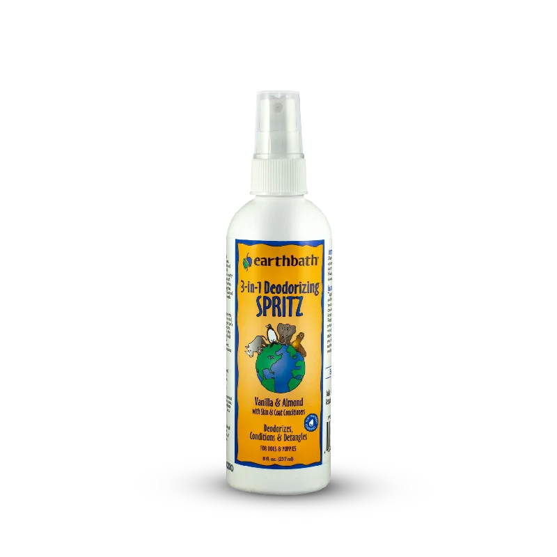 Earthbath Spritz 3-in-1 Deodorizing, Conditioning & Detangling - Vanilla & Almond - 8oz Spray Bottle