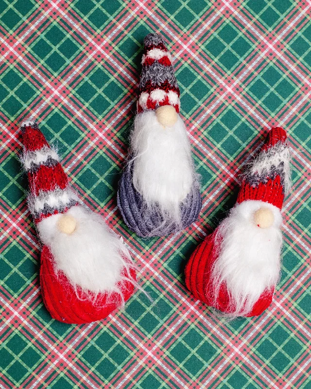 Tiny Holiday Gnome Squeaky Dog Toy