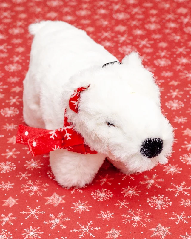 Snowy Polar Bear Squooshie Dog Toy